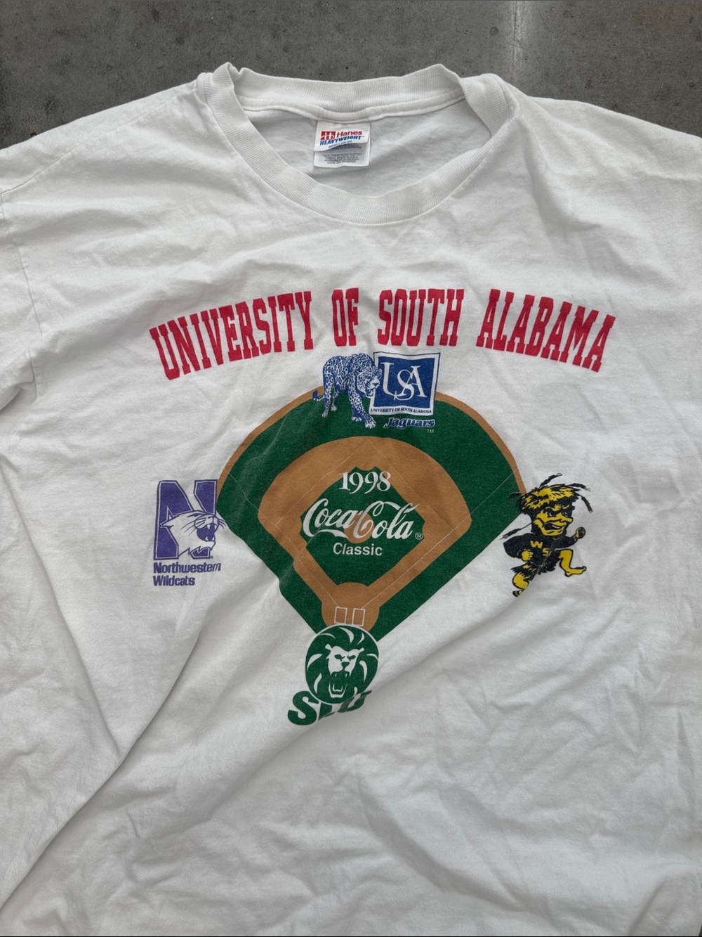 Vintage 1998 University of South Alabama Coca-Cola Classic T-Shirt - Picture 3 of 4